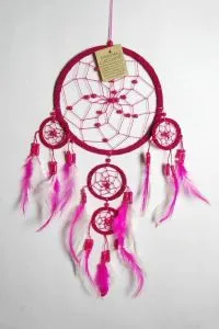 Lapač snů růžovobílý 45 cm