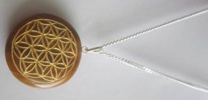 Přívěsek Květ života Hnědý Aventurín