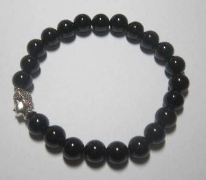 Náramek Onyx s hlavou Buddhy