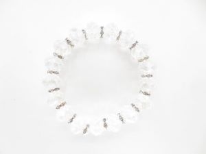 Náramek křišťál se třpytivými fasetami