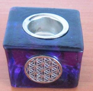 Svícen květ života 4,5 x 4,5 x 3,5 cm