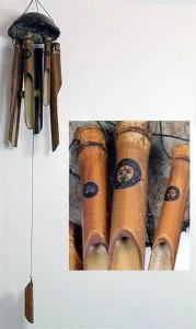 Bambusová zvonkohra slunce 30 cm